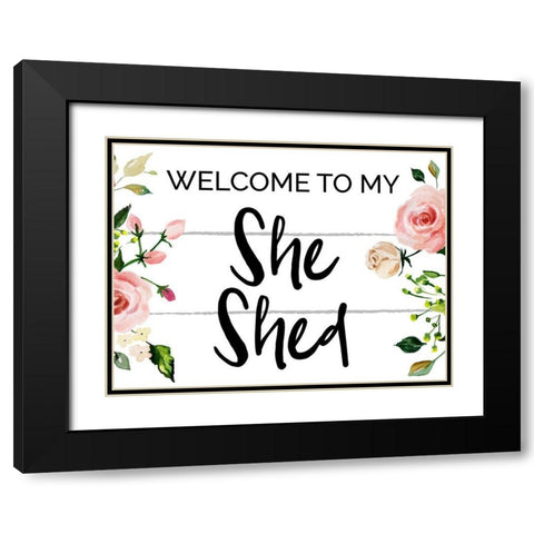 She Shet 1 Black Modern Wood Framed Art Print with Double Matting by Hogan, Melody