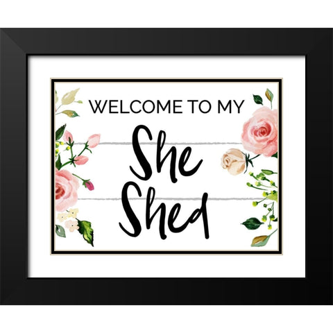 She Shet 1 Black Modern Wood Framed Art Print with Double Matting by Hogan, Melody