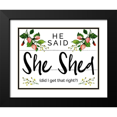 She Shet 2 Black Modern Wood Framed Art Print with Double Matting by Hogan, Melody