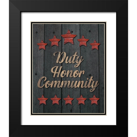 Firefighter 02 Black Modern Wood Framed Art Print with Double Matting by Hogan, Melody