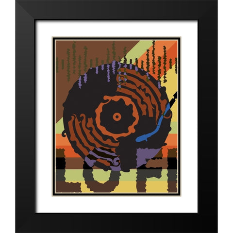 Hi Fi Lo Fi 2 Black Modern Wood Framed Art Print with Double Matting by Hogan, Melody
