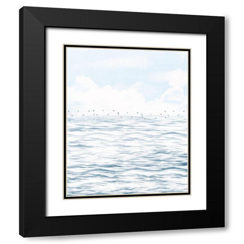 Silvery Morning Rectangle Black Modern Wood Framed Art Print with Double Matting by Hogan, Melody