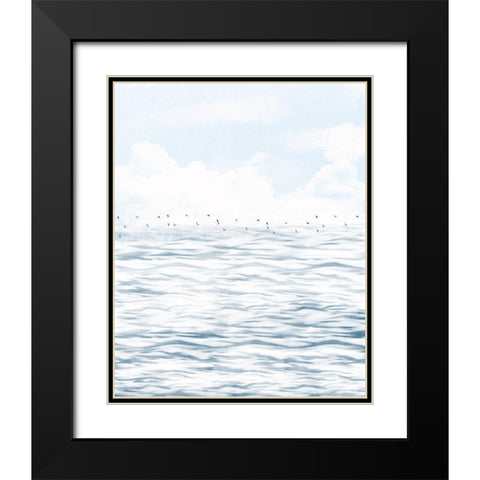 Silvery Morning Rectangle Black Modern Wood Framed Art Print with Double Matting by Hogan, Melody