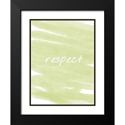 Respect Paint Lime Black Modern Wood Framed Art Print with Double Matting by Hogan, Melody