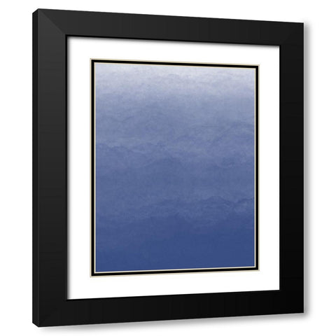 Ombre Blue Fresco 2 Black Modern Wood Framed Art Print with Double Matting by Hogan, Melody