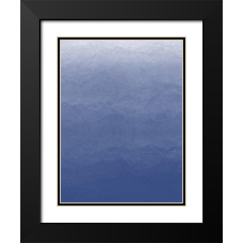 Ombre Blue Fresco 2 Black Modern Wood Framed Art Print with Double Matting by Hogan, Melody