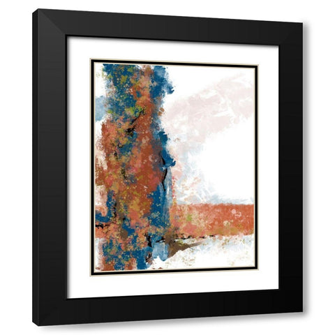 Sedona Swoosh 1 Black Modern Wood Framed Art Print with Double Matting by Hogan, Melody
