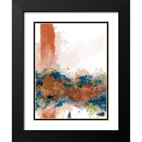 Sedona Swoosh 2 Black Modern Wood Framed Art Print with Double Matting by Hogan, Melody