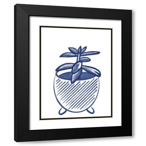 Succulent 3 Black Modern Wood Framed Art Print with Double Matting by Hogan, Melody