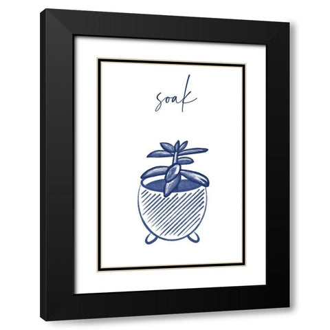 Soak 2 Black Modern Wood Framed Art Print with Double Matting by Hogan, Melody
