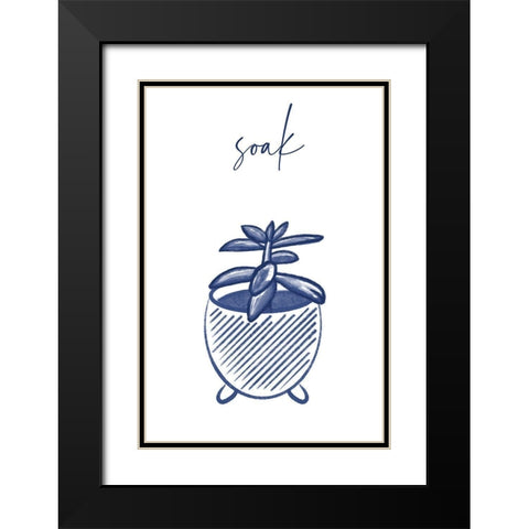 Soak 2 Black Modern Wood Framed Art Print with Double Matting by Hogan, Melody