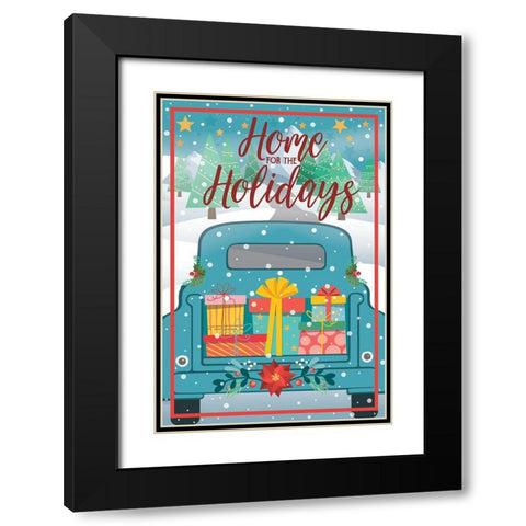 Christmas Gifts 1 Black Modern Wood Framed Art Print with Double Matting by Hogan, Melody