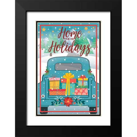 Christmas Gifts 1 Black Modern Wood Framed Art Print with Double Matting by Hogan, Melody