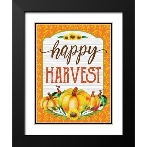 Happy Harvest Black Modern Wood Framed Art Print with Double Matting by Hogan, Melody
