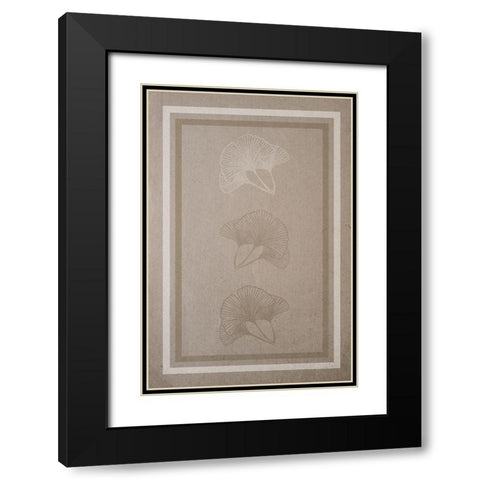 Natural Ginkgo 1 Black Modern Wood Framed Art Print with Double Matting by Hogan, Melody