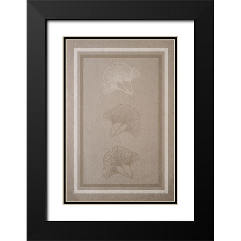 Natural Ginkgo 1 Black Modern Wood Framed Art Print with Double Matting by Hogan, Melody