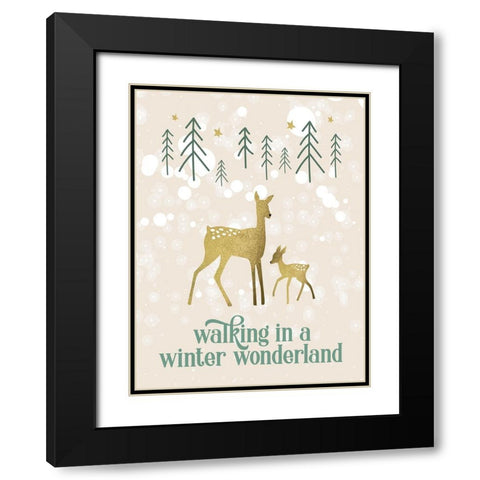 Winter Wonderland 1 Black Modern Wood Framed Art Print with Double Matting by Hogan, Melody