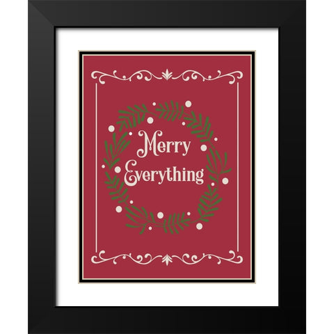 Pine Xmas 1 Black Modern Wood Framed Art Print with Double Matting by Hogan, Melody