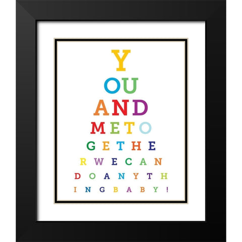 You and Me Black Modern Wood Framed Art Print with Double Matting by Hogan, Melody