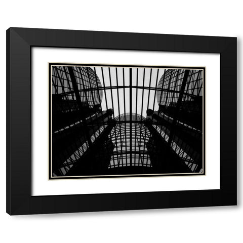 Thru The Grate 29 Black Modern Wood Framed Art Print with Double Matting by Joseph, Michael
