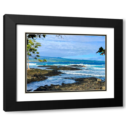Hamakua Gaze Black Modern Wood Framed Art Print with Double Matting by Nebula, Melissa