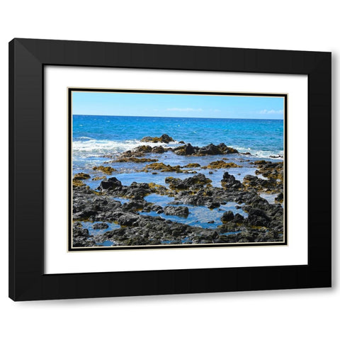 Kona Rocky Coast 2 Black Modern Wood Framed Art Print with Double Matting by Nebula, Melissa