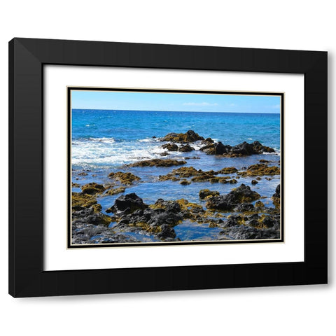 Kona Rocky Coast 3 Black Modern Wood Framed Art Print with Double Matting by Nebula, Melissa
