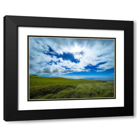 Hills of Kohala Black Modern Wood Framed Art Print with Double Matting by Nebula, Melissa