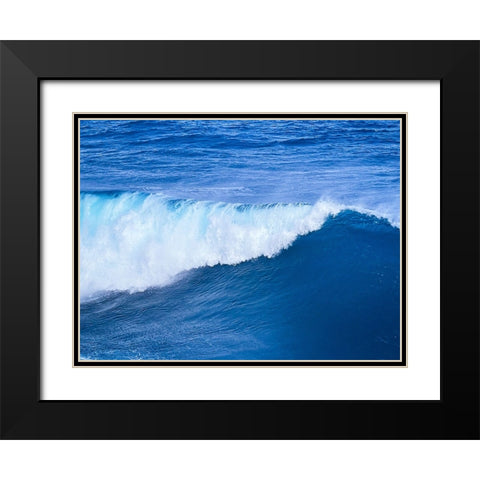 Tidal Ease Black Modern Wood Framed Art Print with Double Matting by Nebula, Melissa