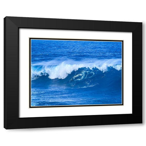 Pacific Cool Black Modern Wood Framed Art Print with Double Matting by Nebula, Melissa