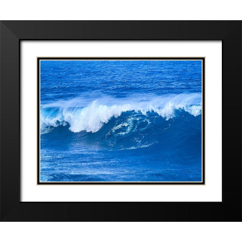 Pacific Cool Black Modern Wood Framed Art Print with Double Matting by Nebula, Melissa