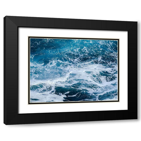 Aquatic Foamy Goodness Black Modern Wood Framed Art Print with Double Matting by Nebula, Melissa