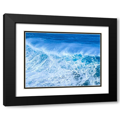 Great Wall of Water Black Modern Wood Framed Art Print with Double Matting by Nebula, Melissa