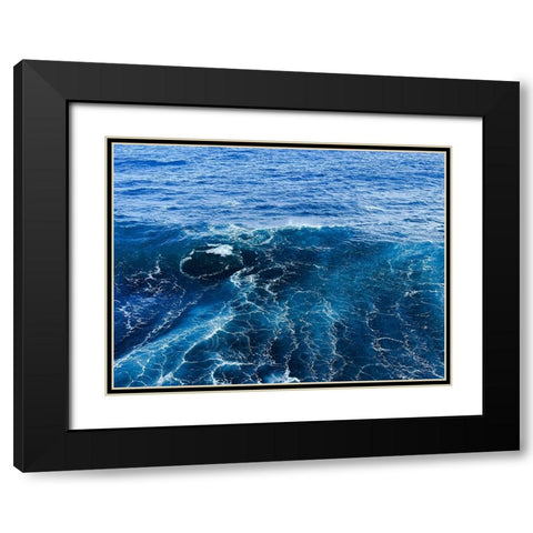 Ocean Churn Black Modern Wood Framed Art Print with Double Matting by Nebula, Melissa