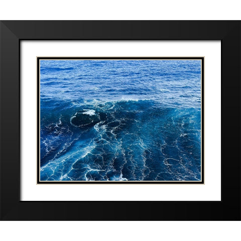 Ocean Churn Black Modern Wood Framed Art Print with Double Matting by Nebula, Melissa