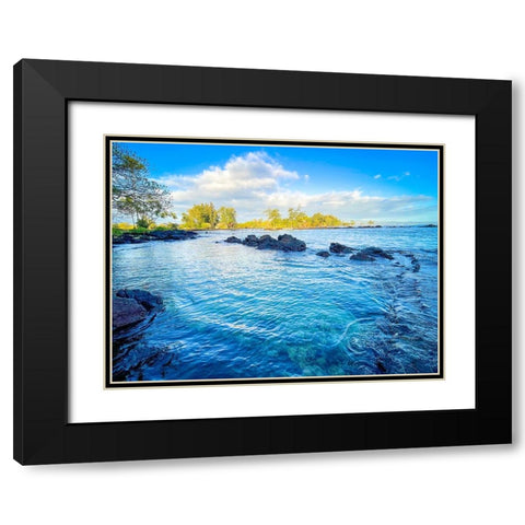 Pacific Morning Revival Black Modern Wood Framed Art Print with Double Matting by Nebula, Melissa