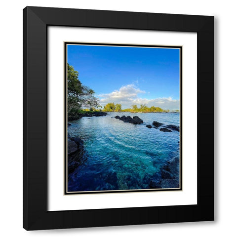 Pacific Ohm Black Modern Wood Framed Art Print with Double Matting by Nebula, Melissa