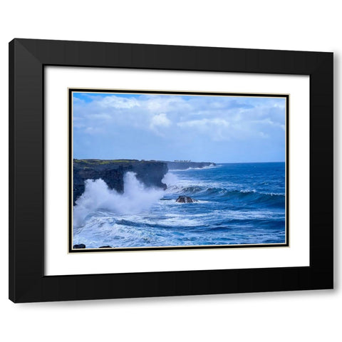 Cliffside Seasurge Black Modern Wood Framed Art Print with Double Matting by Nebula, Melissa