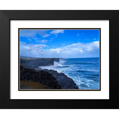 Pacific Crest Black Modern Wood Framed Art Print with Double Matting by Nebula, Melissa