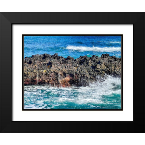 Onomea Cleanse Black Modern Wood Framed Art Print with Double Matting by Nebula, Melissa