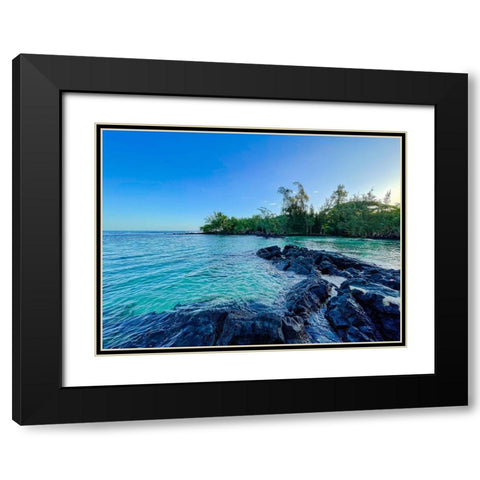 Rise And Cool Black Modern Wood Framed Art Print with Double Matting by Nebula, Melissa