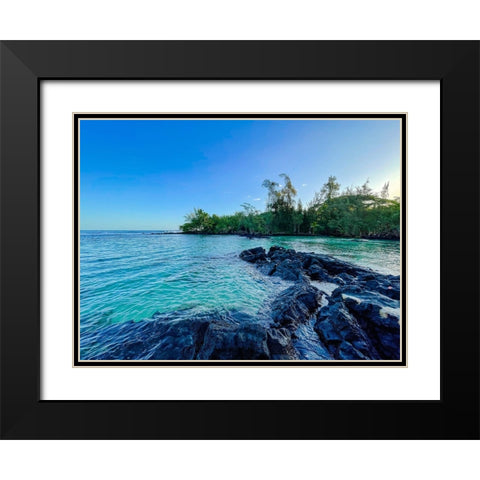 Rise And Cool Black Modern Wood Framed Art Print with Double Matting by Nebula, Melissa