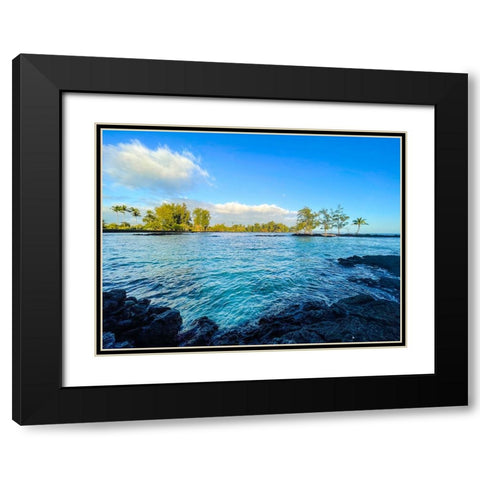 Tidal Calm Black Modern Wood Framed Art Print with Double Matting by Nebula, Melissa