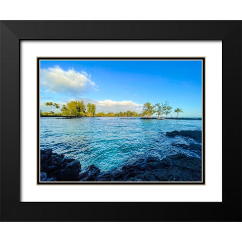 Tidal Calm Black Modern Wood Framed Art Print with Double Matting by Nebula, Melissa