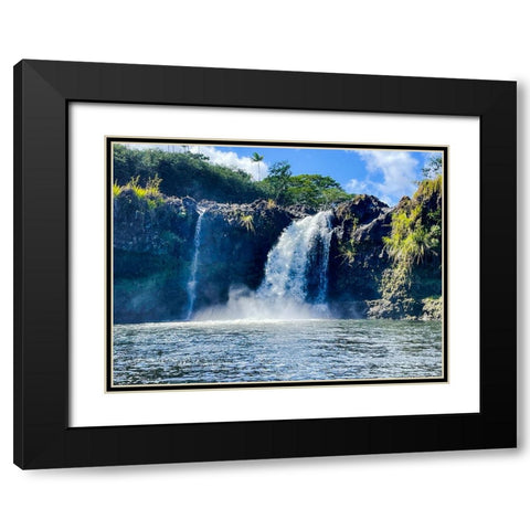 Wailuku Cleanse Black Modern Wood Framed Art Print with Double Matting by Nebula, Melissa