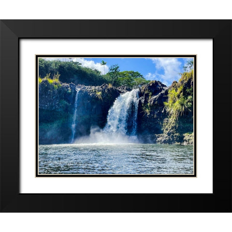 Wailuku Cleanse Black Modern Wood Framed Art Print with Double Matting by Nebula, Melissa