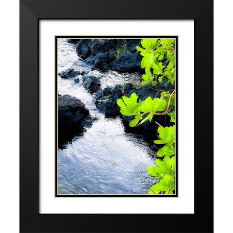 River Gaze Black Modern Wood Framed Art Print with Double Matting by Nebula, Melissa