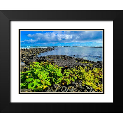 Hilo Morning Rise Black Modern Wood Framed Art Print with Double Matting by Nebula, Melissa