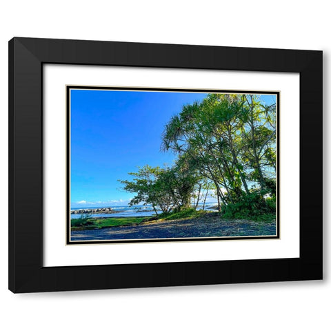 Hilo Shade Black Modern Wood Framed Art Print with Double Matting by Nebula, Melissa
