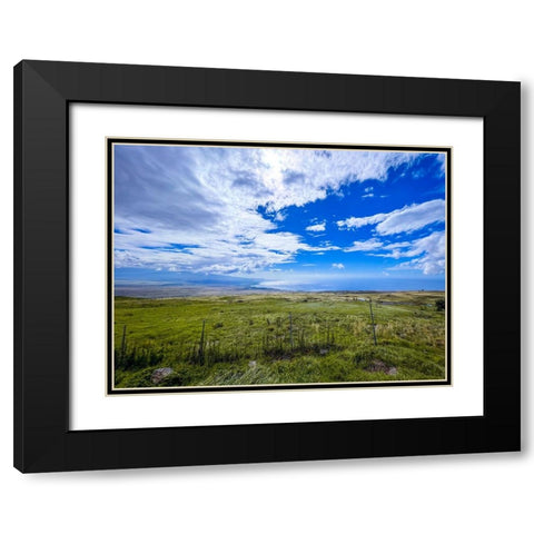 Country Road On Kohala Coastline Black Modern Wood Framed Art Print with Double Matting by Nebula, Melissa